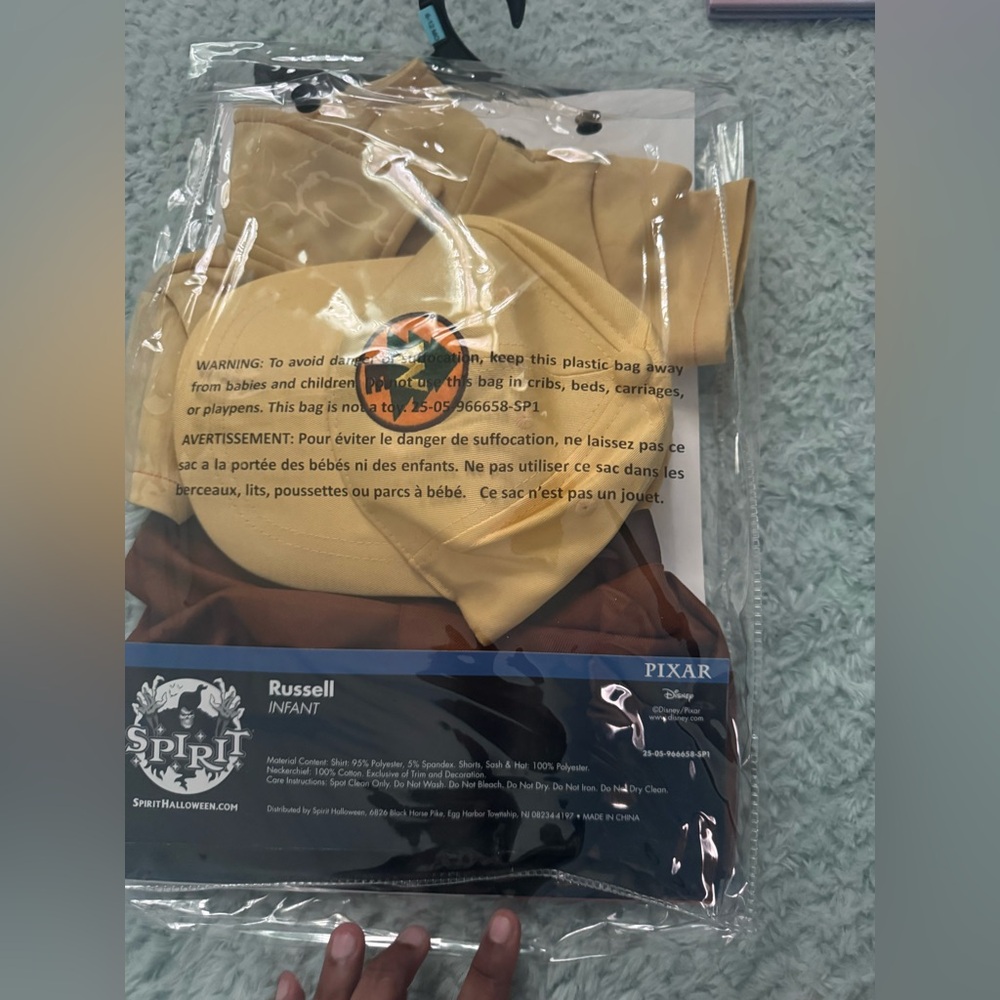 Disney Pixar Russell Infant Costume - Yellow and Brown